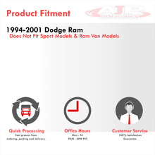 Load image into Gallery viewer, Dodge Ram 1500 2500 3500 1994-2001 1 Piece Headlights Black Housing Clear Len Clear Reflector ( Except sports package models )