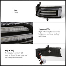 Load image into Gallery viewer, Subaru Crosstrek 2013-2017 / Forester 2014-2018 / Impreza 2.0L 2012-2016 / Legacy 2012-2017 / Outback 2012-2017 / WRX STI 2015-2021 Front Amber Sequential LED Side Mirror Signal Marker Lights Clear Len