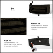 Load image into Gallery viewer, Subaru Crosstrek 2013-2017 / Forester 2014-2018 / Impreza 2.0L 2012-2016 / Legacy 2012-2017 / Outback 2012-2017 / WRX STI 2015-2021 Front Amber Sequential LED Side Mirror Signal Marker Lights Smoke Len
