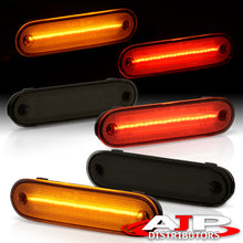 Load image into Gallery viewer, Mazda Miata MX-5 1990-2005 4 Piece Front Amber & Rear Red LED Side Marker Lights Smoke Len