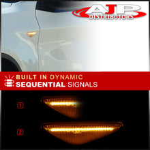 Load image into Gallery viewer, BMW X3 X5 X6 E70 E71 E72 F25 2007-2014 Front Amber Sequential LED Side Marker Lights Clear Len