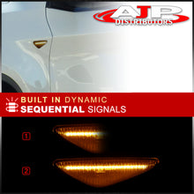 Load image into Gallery viewer, BMW X3 X5 X6 E70 E71 E72 F25 2007-2014 Front Amber Sequential LED Side Marker Lights Smoke Len