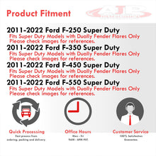 Load image into Gallery viewer, Ford F250 F350 F450 F550 Super Duty Dually 2011-2022 4 Piece Front Amber & Rear Red LED Fender Side Marker Lights Clear Len