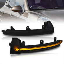Load image into Gallery viewer, Porsche Cayenne 2015-2018 Front Amber Sequential LED Side Mirror Signal Marker Lights Smoke Len