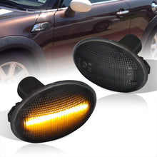 Load image into Gallery viewer, Mini Cooper Clubman R55 R56 R57 2006-2014 / Coupe R58 Roadster R59 2011-2014 Front Amber LED Side Marker Lights Smoke Len