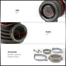 Load image into Gallery viewer, Universal 50mm V-Band External Wastegate Red