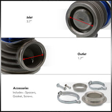 Load image into Gallery viewer, Universal 50mm V-Band External Wastegate Blue