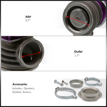 Load image into Gallery viewer, Universal 50mm V-Band External Wastegate Purple