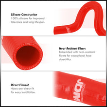 Load image into Gallery viewer, Honda Accord SIR 4 Cylinder 1997-2000 Silicone Radiator & Heater Hoses Set Red (Non-US Model)