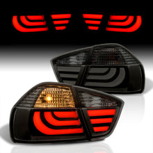 Load image into Gallery viewer, BMW 3 Series E90 4 Door 2005-2009 LED Bar Tail Lights Chrome Housing Smoke Len White Tube