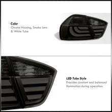 Load image into Gallery viewer, BMW 3 Series E90 4 Door 2005-2009 LED Bar Tail Lights Chrome Housing Smoke Len White Tube