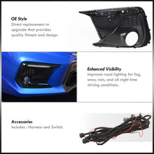Load image into Gallery viewer, Subaru WRX Limited 2018-2021 Front 2-in-1 Function Sequential LED DRL Bar (Running/Signal) Fog Light Bezels Glossy Black (S4 Style)