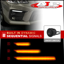 Load image into Gallery viewer, Subaru WRX Limited 2018-2021 Front 2-in-1 Function Sequential LED DRL Bar (Running/Signal) Fog Light Bezels Glossy Black (S4 Style)