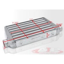 Load image into Gallery viewer, Universal Aluminum Intercooler (Tube & Fin | Overall: 25.0" x 11.75" x 3.0" | Core: 18.0" x 11.75" x 3.0" | Inlet/Outlet: 3.0")