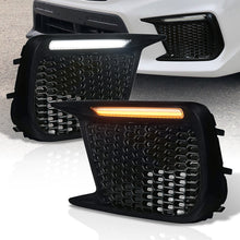 Load image into Gallery viewer, Subaru WRX STI 2018-2021 Front 2-in-1 Function Sequential LED DRL Bar (Running/Signal) Fog Light Bezels Black (S4 Style)