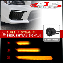 Load image into Gallery viewer, Subaru WRX STI 2018-2021 Front 2-in-1 Function Sequential LED DRL Bar (Running/Signal) Fog Light Bezels Black (S4 Style)