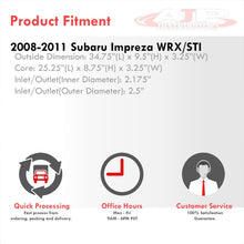 Load image into Gallery viewer, Impreza WRX / STI 2008-2011 Tube & Fin Bolt-On Top Mount Aluminum Intercooler