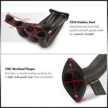 Load image into Gallery viewer, Toyota Corolla 1.8L I4 1993-1997 Stainless Steel Exhaust Header Black