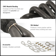 Load image into Gallery viewer, Toyota Corolla 1.8L I4 1993-1997 Stainless Steel Exhaust Header Black