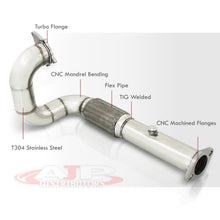 Load image into Gallery viewer, Acura Integra 1990-2001 / Honda Civic 1988-2000 / CRX 1988-1991 / Del Sol 1993-1997 3" T3/T4 Turbo Downpipe (Driverside Exit)