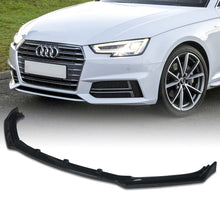 Load image into Gallery viewer, Audi A4 2017-2018 3-Piece Style Front Bumper Lip Gloss Black