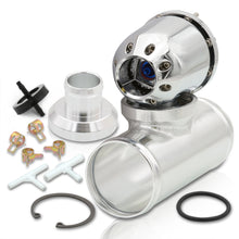 Load image into Gallery viewer, Universal SQV Style Chrome Blow Off Valve BOV + 2.5" Aluminum Adapter Flange Kit