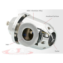 Load image into Gallery viewer, Universal SQV Style Chrome Blow Off Valve BOV + 2.5" Aluminum Adapter Flange Kit
