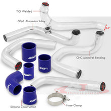 Load image into Gallery viewer, Lexus IS300 2001-2005 Bolt-On Aluminum Polished Piping Kit + Blue Couplers