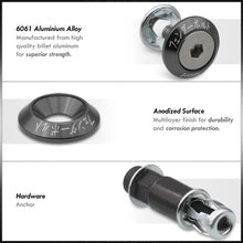 Load image into Gallery viewer, Universal 6pcs JDM Sport Fender Washer M8 Anchor Type Fasteners Kit Gunmetal