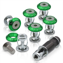 Load image into Gallery viewer, Universal 6pcs JDM Sport Fender Washer M8 Anchor Type Fasteners Kit Green