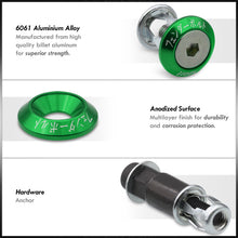 Load image into Gallery viewer, Universal 6pcs JDM Sport Fender Washer M8 Anchor Type Fasteners Kit Green