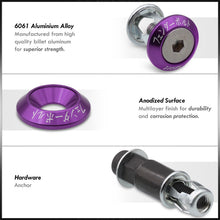 Load image into Gallery viewer, Universal 6pcs JDM Sport Fender Washer M8 Anchor Type Fasteners Kit Purple