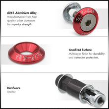 Load image into Gallery viewer, Universal 6pcs JDM Sport Fender Washer M8 Anchor Type Fasteners Kit Red