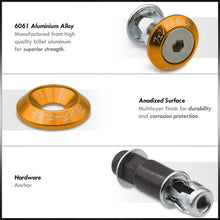 Load image into Gallery viewer, Universal 6pcs JDM Sport Fender Washer M8 Anchor Type Fasteners Kit Gold