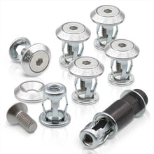 Load image into Gallery viewer, Universal 6pcs JDM Sport Fender Washer M8 Anchor Type Fasteners Kit Silver