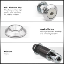Load image into Gallery viewer, Universal 6pcs JDM Sport Fender Washer M8 Anchor Type Fasteners Kit Silver
