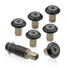 Load image into Gallery viewer, Universal 6pcs JDM Sport Fender Washer M8 Hex Screw Drivet Type Anchor Lock Fasteners Kit Black