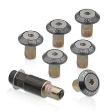 Load image into Gallery viewer, Universal 6pcs JDM Sport Fender Washer M8 Hex Screw Drivet Type Anchor Lock Fasteners Kit Gunmetal