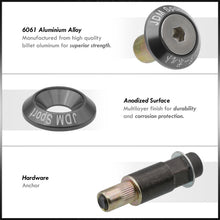 Load image into Gallery viewer, Universal 6pcs JDM Sport Fender Washer M8 Hex Screw Drivet Type Anchor Lock Fasteners Kit Gunmetal