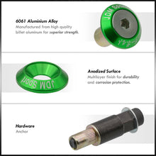 Load image into Gallery viewer, Universal 6pcs JDM Sport Fender Washer M8 Hex Screw Drivet Type Anchor Lock Fasteners Kit Green