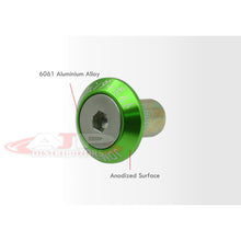 Load image into Gallery viewer, Universal 6pcs JDM Sport Fender Washer M8 Hex Screw Drivet Type Anchor Lock Fasteners Kit Green
