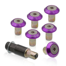 Load image into Gallery viewer, Universal 6pcs JDM Sport Fender Washer M8 Hex Screw Drivet Type Anchor Lock Fasteners Kit Purple