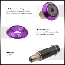 Load image into Gallery viewer, Universal 6pcs JDM Sport Fender Washer M8 Hex Screw Drivet Type Anchor Lock Fasteners Kit Purple