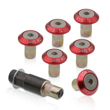 Load image into Gallery viewer, Universal 6pcs JDM Sport Fender Washer M8 Hex Screw Drivet Type Anchor Lock Fasteners Kit Red