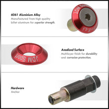 Load image into Gallery viewer, Universal 6pcs JDM Sport Fender Washer M8 Hex Screw Drivet Type Anchor Lock Fasteners Kit Red