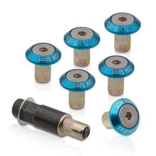 Load image into Gallery viewer, Universal 6pcs JDM Sport Fender Washer M8 Hex Screw Drivet Type Anchor Lock Fasteners Kit Blue