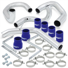 Load image into Gallery viewer, Volkswagen Golf / Jetta / GTI / Bora 1999-2005 1.8T Bolt-On Aluminum Polished Piping Kit + Blue Couplers