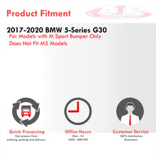Load image into Gallery viewer, BMW 5 Series G30 2017-2020 3-Piece Style Front Bumper Lip Gloss Black
