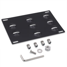 Load image into Gallery viewer, Universal Adjustable Tow Hook Licence Plate Relocator Bracket Black