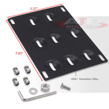 Load image into Gallery viewer, Universal Adjustable Tow Hook Licence Plate Relocator Bracket Black